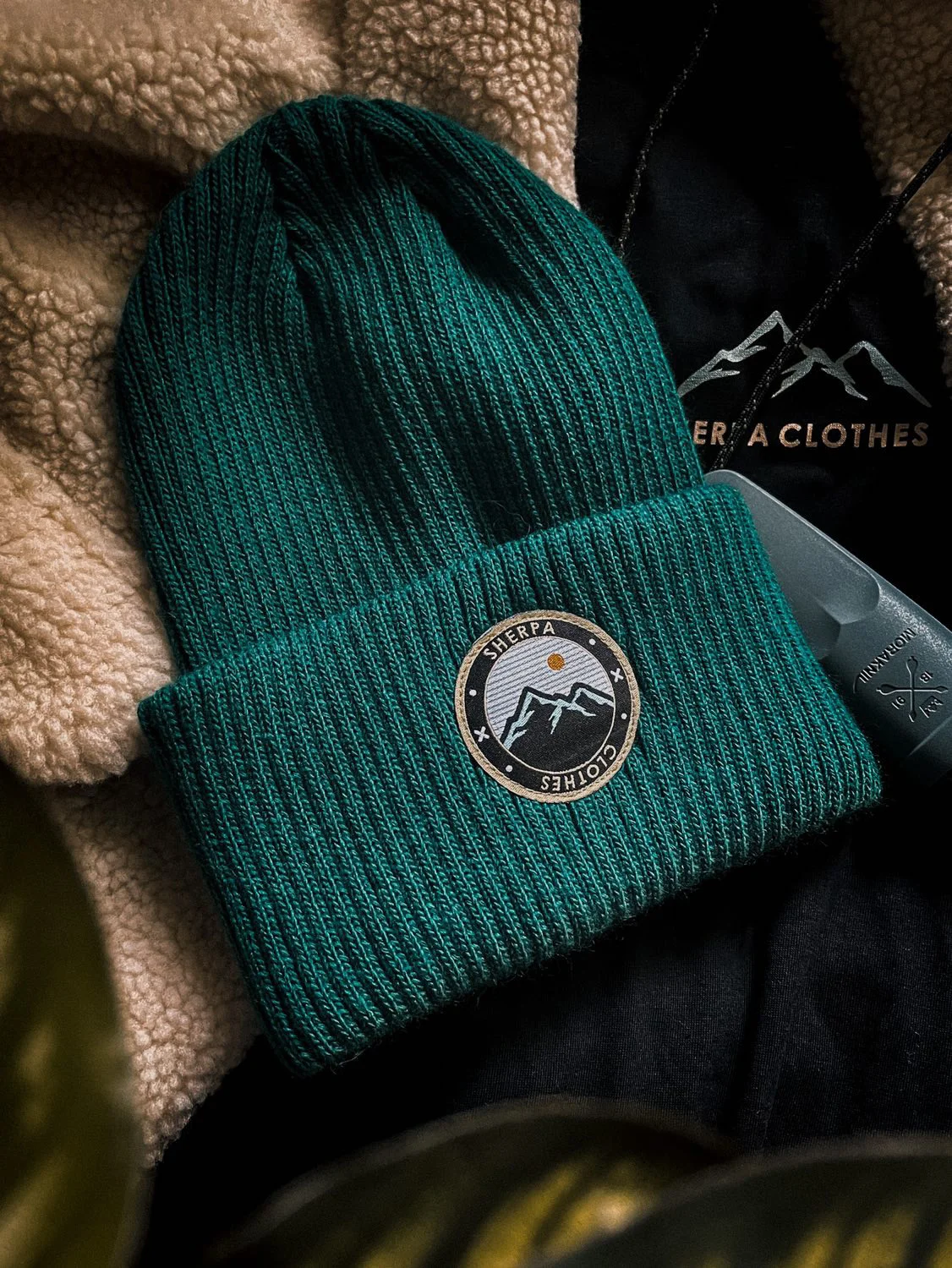 SHERPA SIMPLE beanie DARK GREEN