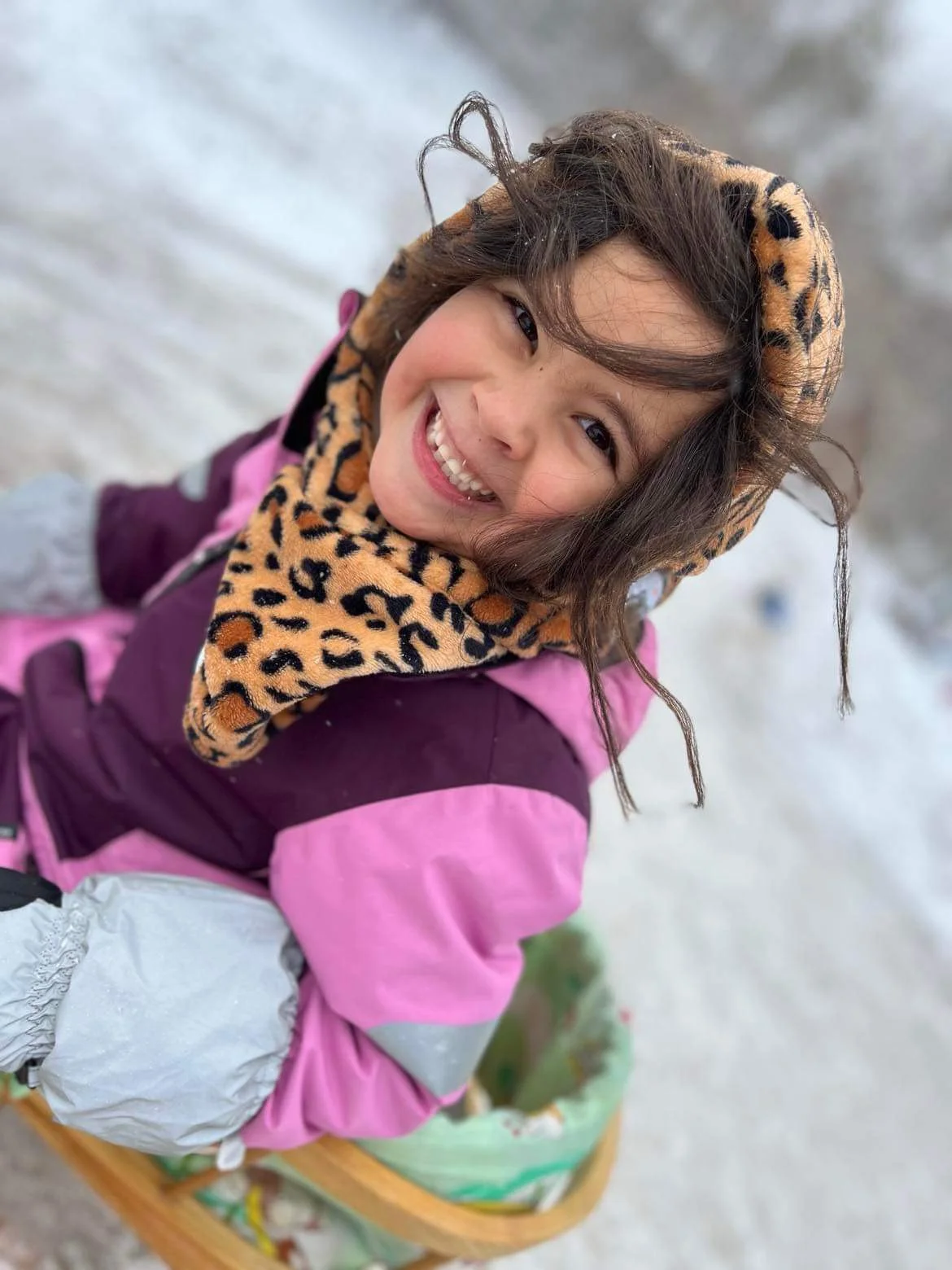 Kaptur Dusty Pink Sherpa KIDS Kaptur Dusty Pink Sherpa KIDS