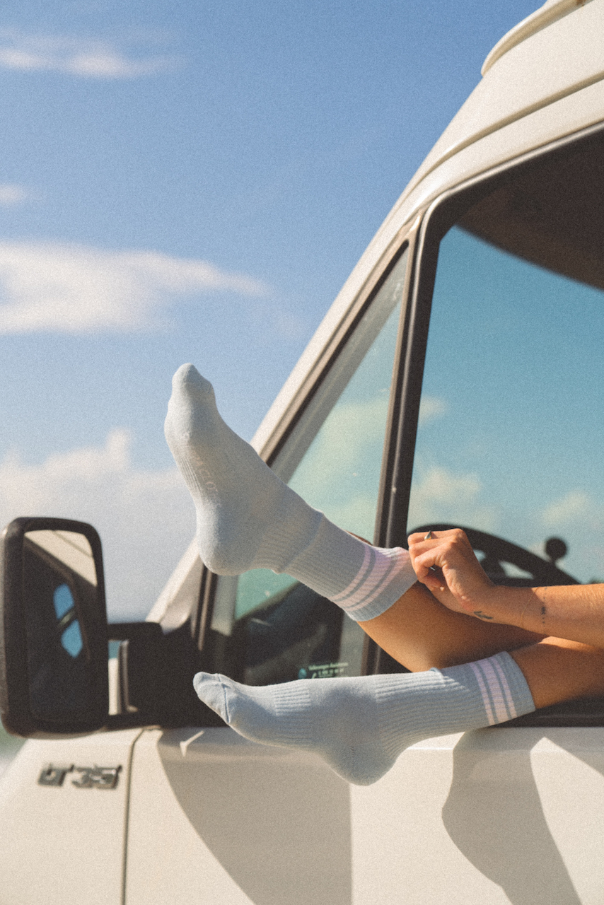 Skarpetki casual  STRIPED BABY BLUE