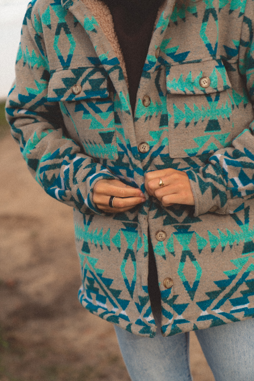 Wełniana koszula SHERPA OUTDOOR Turquise