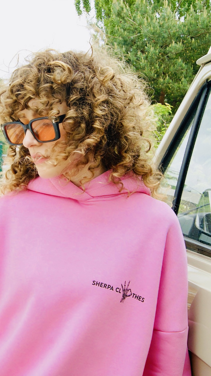 PINK SHERPA HOODIE SKATE