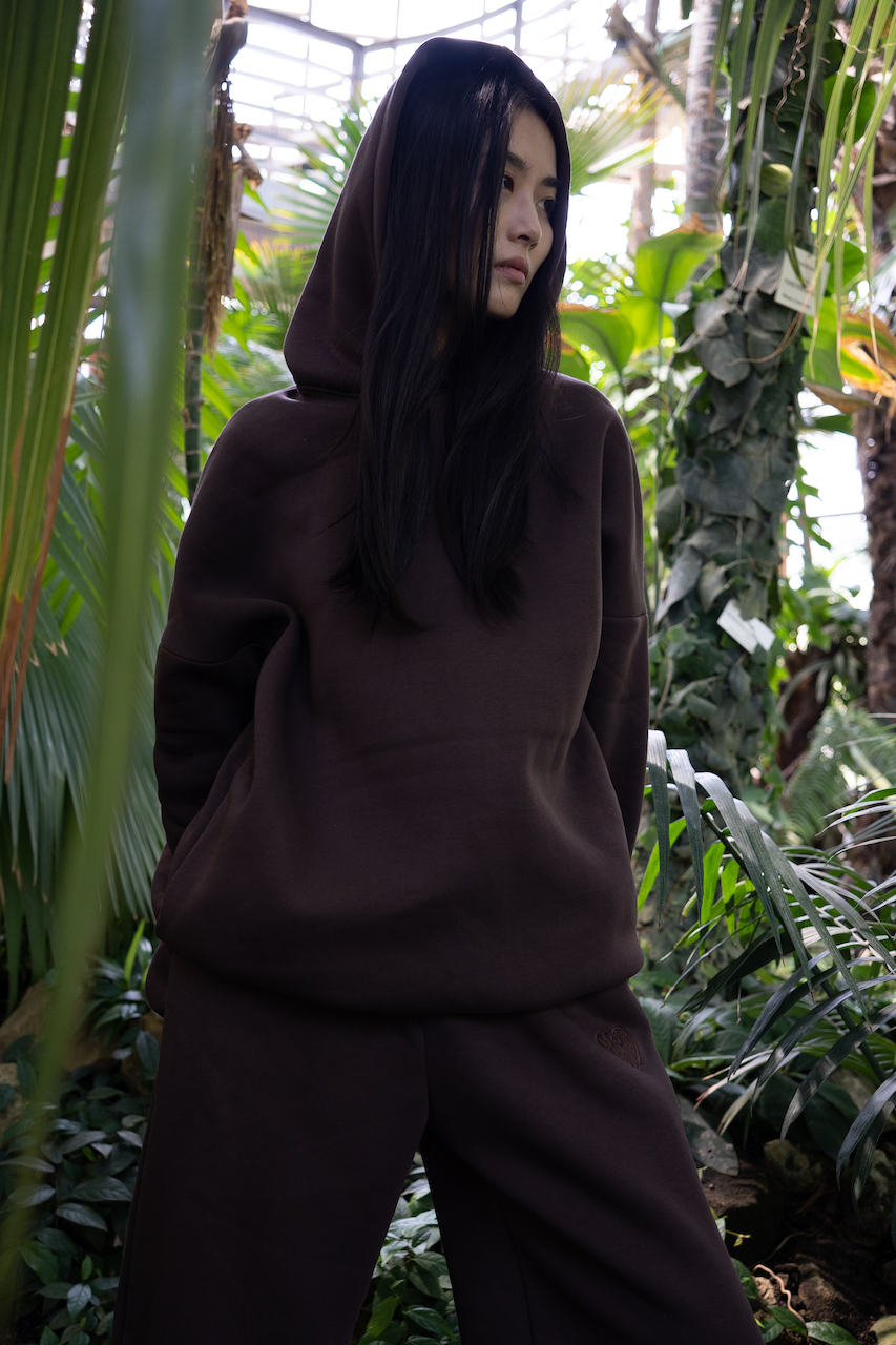 COZY BROWN SHERPA HOODIE