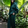 COZY GREEN SHERPA HOODIE