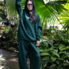 COZY GREEN SHERPA HOODIE