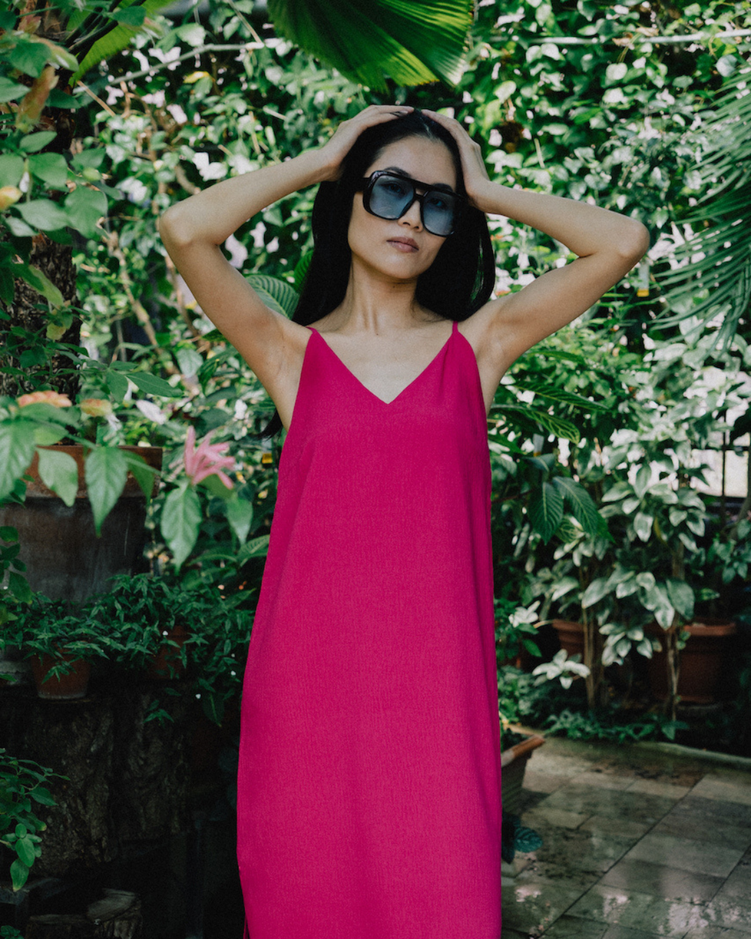 Sukienka LARA fuchsia long