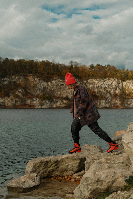 ALPAKA beanie MELANGE CORAL