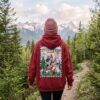 Bluza Sherpa „Never Stop Exploring” deep red