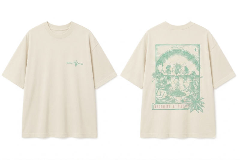 MANIA × SHERPA tee DAUGHTERS OF TIDE ecru